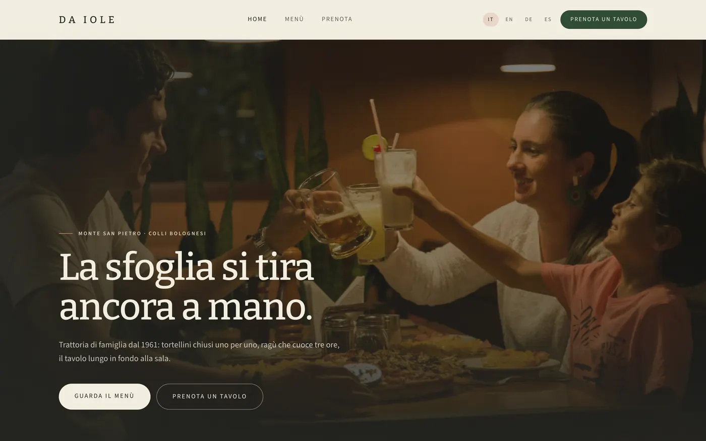 Trattoria da Iole: schermata Home