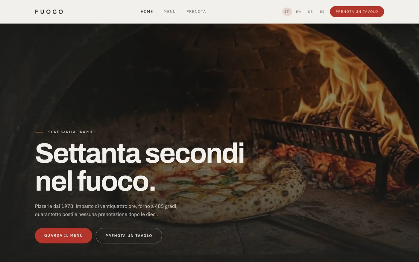 Fuoco: schermata Home